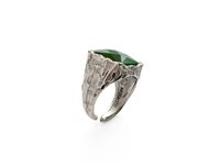 Anello Antracite Uomo Anelli in Argento Avventurina AN35 RE VERDE - AN35 RE VERDE